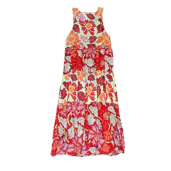 Omika Anthropologie Floral V-Neck Sleeveless Maxi Dress - Picture 5 of 10